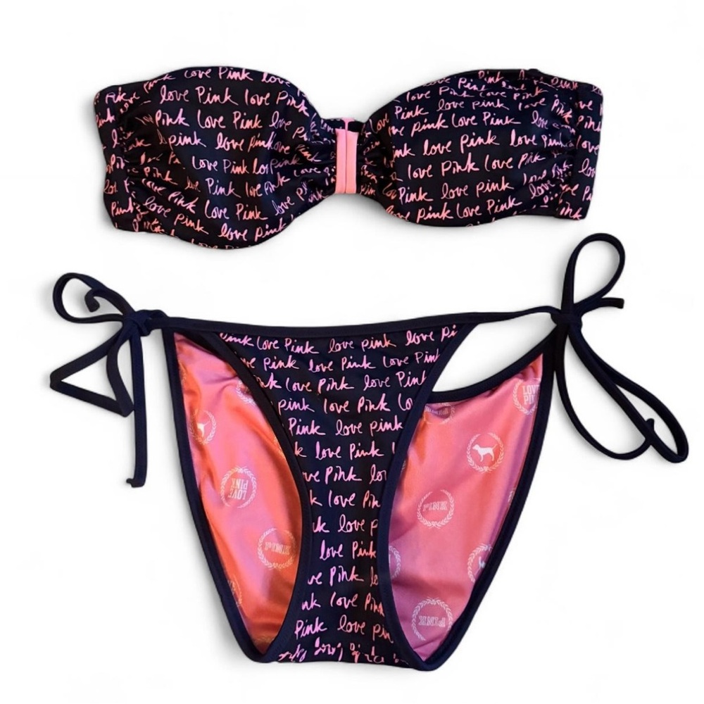 PINK Victoria's Secret Navy Bikini Set